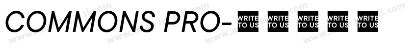 COMMONS PRO字体转换